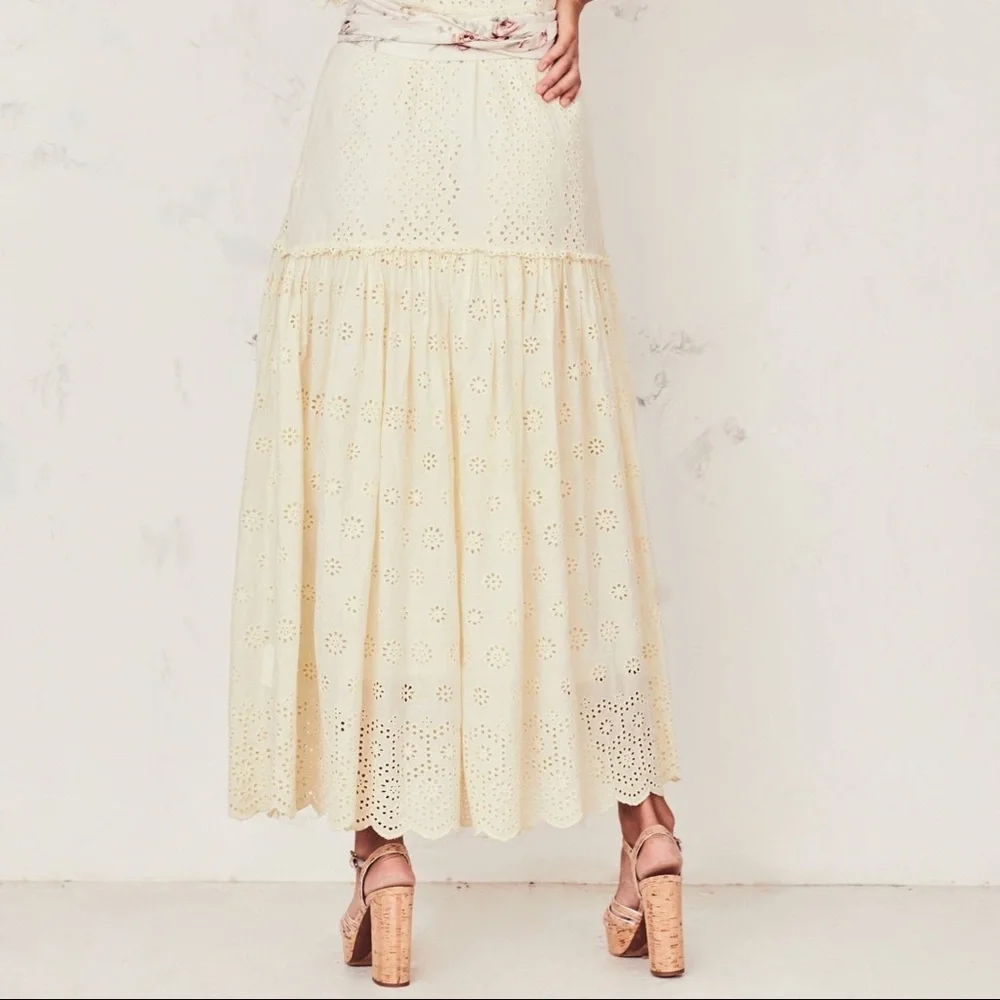 LoveShackFancy Cressida yellow eyelet dress - Picture 8 of 8